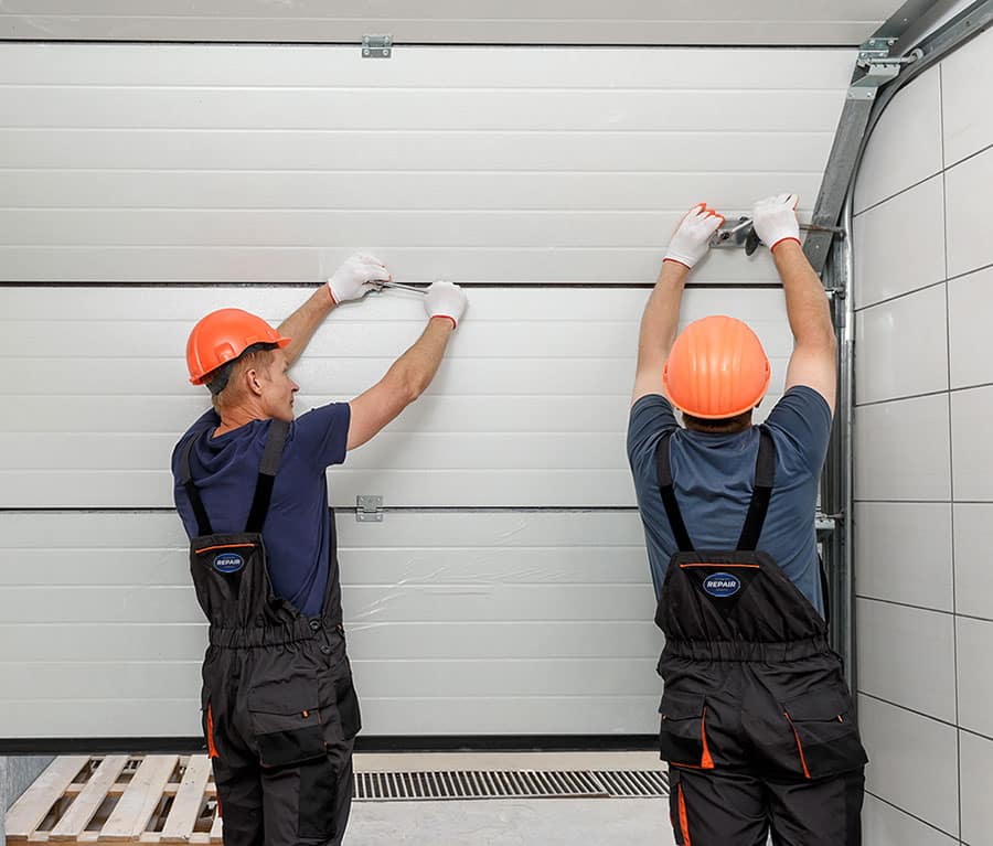 repairing garage door fitting